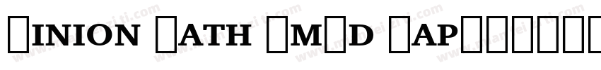 Minion Math SmBd Cap字体转换